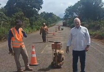 Recuperação da Rodovia MT-020 em Chapada dos Guimarães Inicia com Tapa-Buracos e Sinalização