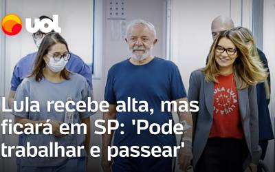 Lula recebe alta hospitalar e ficará em SP até quinta-feira